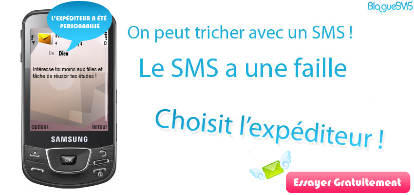 Exemple SMS avec personnalisation de l'expediteur